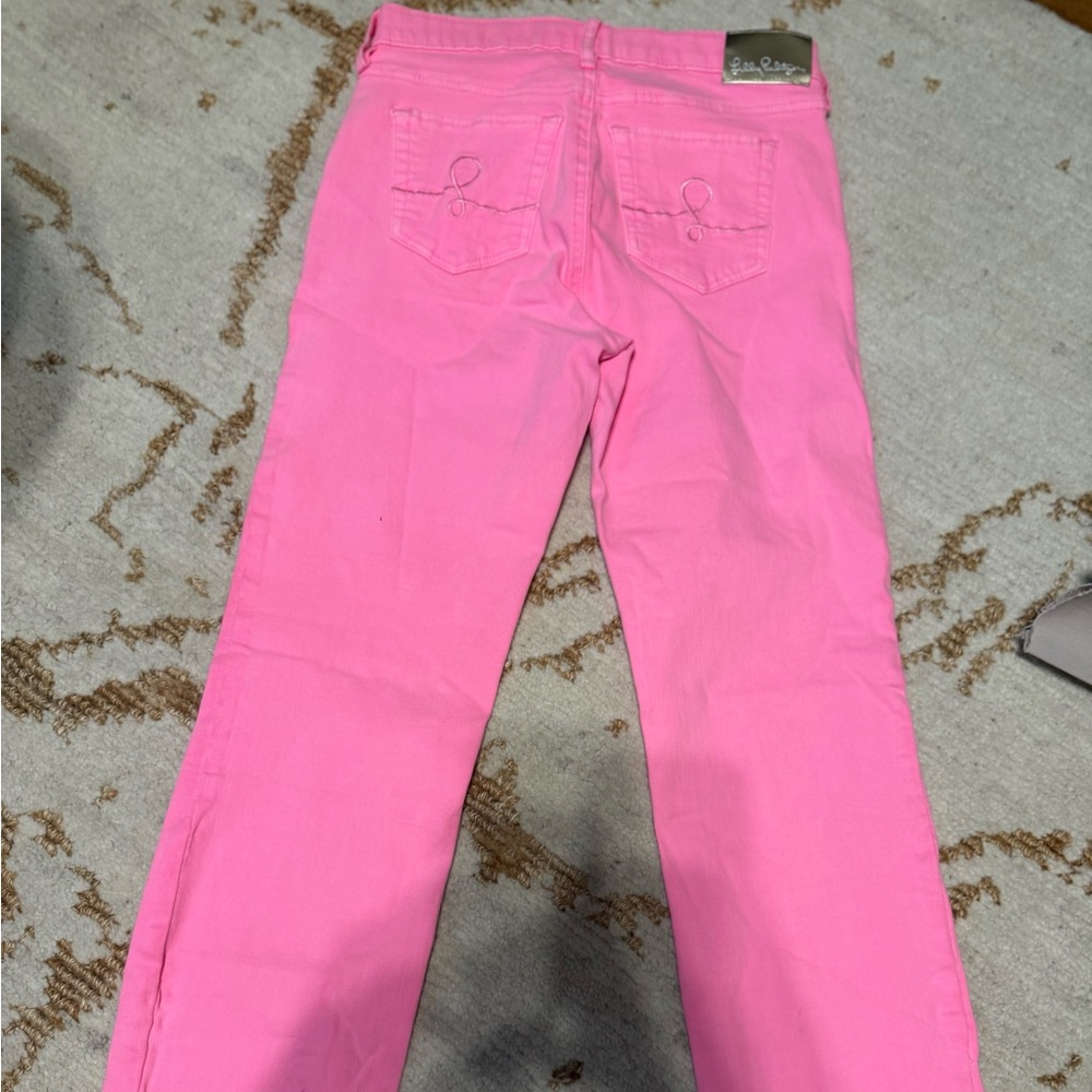 Lilly Pulitzer No Lynn High Rise Slim Pelican Pink NWT Size 2